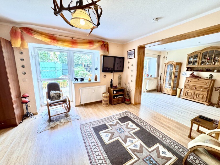Wohnzimmer Erdgeschosswohnung Grambow