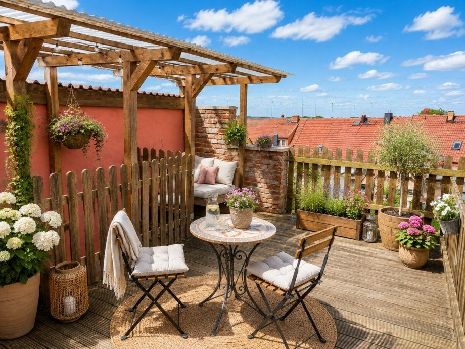 KI Gestaltung Balkon Reihenhaus Penkun