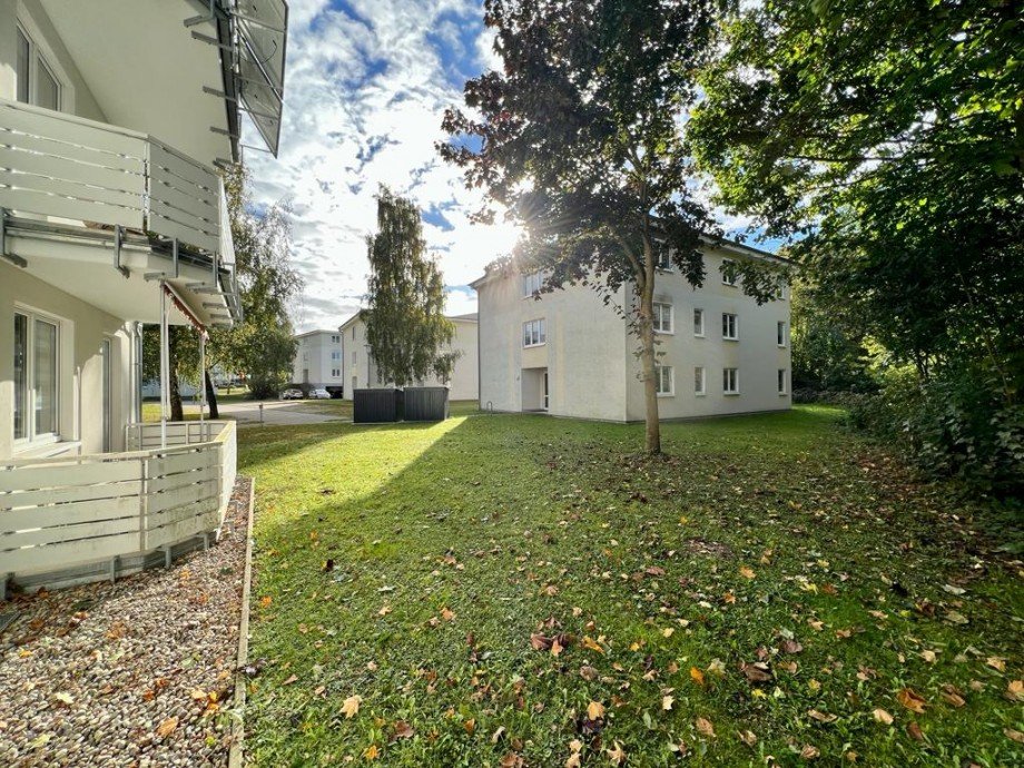 Ausblick Balkon Erdgeschosswohnung Neubrandenburg