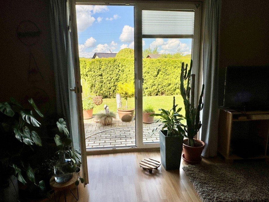 Terrassenausgang Wohnzimmer Bungalow Chemnitz