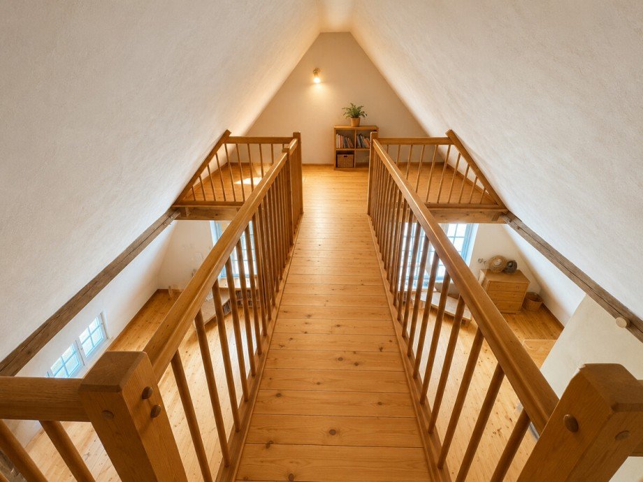 Empore ausgebaut bis in den Spietzboden Einfamilienhaus Ankershagen / Rumpshagen