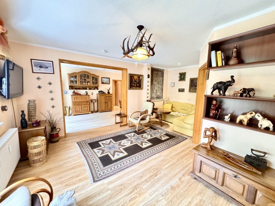Wohnzimmer Erdgeschosswohnung Grambow