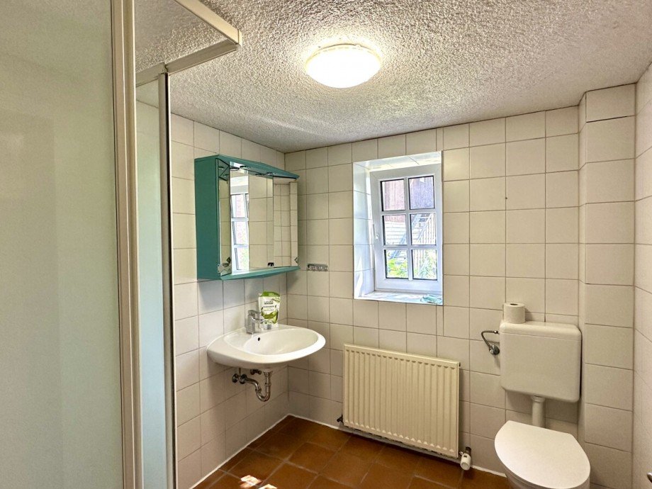 Badezimmer im Erdgeschoss Mehrfamilienhaus Datzetal / Sadelkow