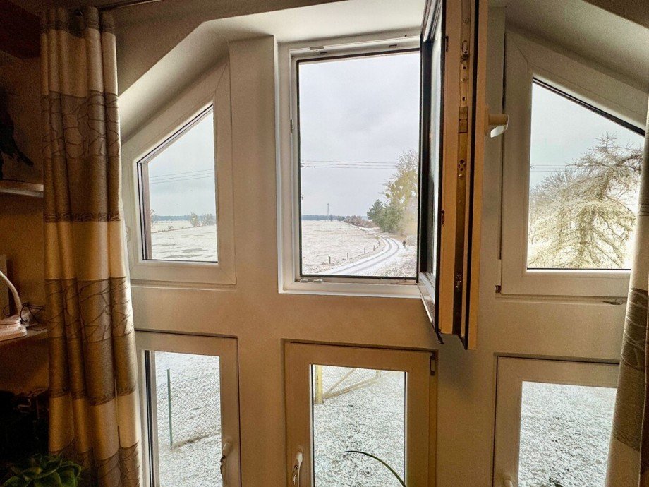 Wohnzimmer Giebelfenster Einfamilienhaus Viereck