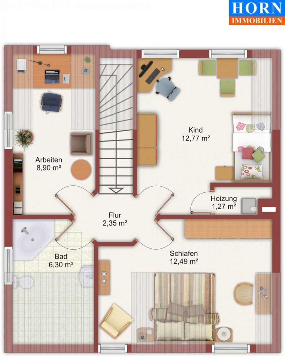 Grundriss Wohnung 1 7487DG_m Zweifamilienhaus Klein Helle