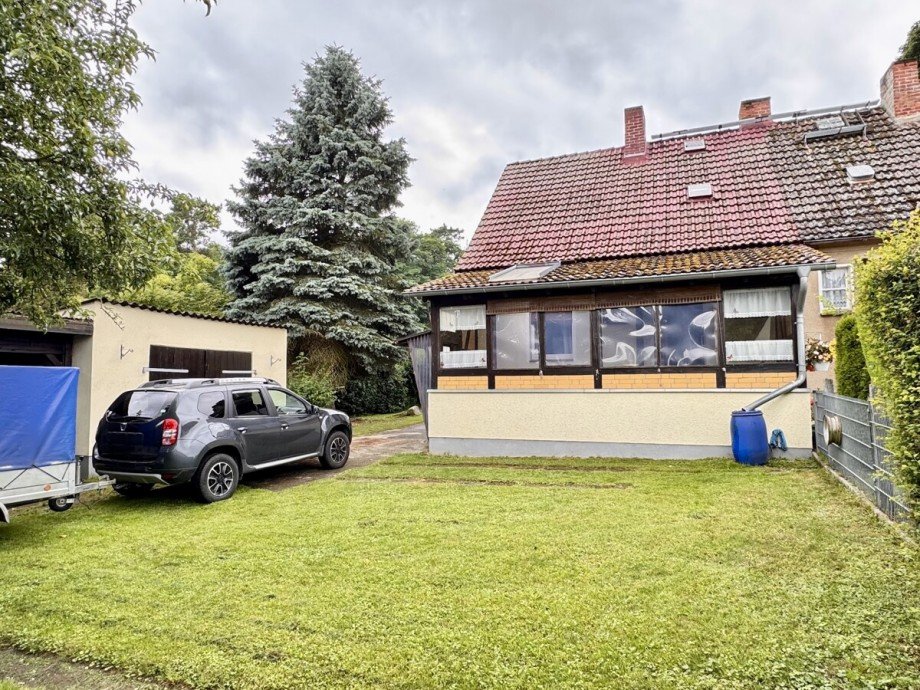 Hausansicht Doppelhaush�lfte Mescherin / Staffelde