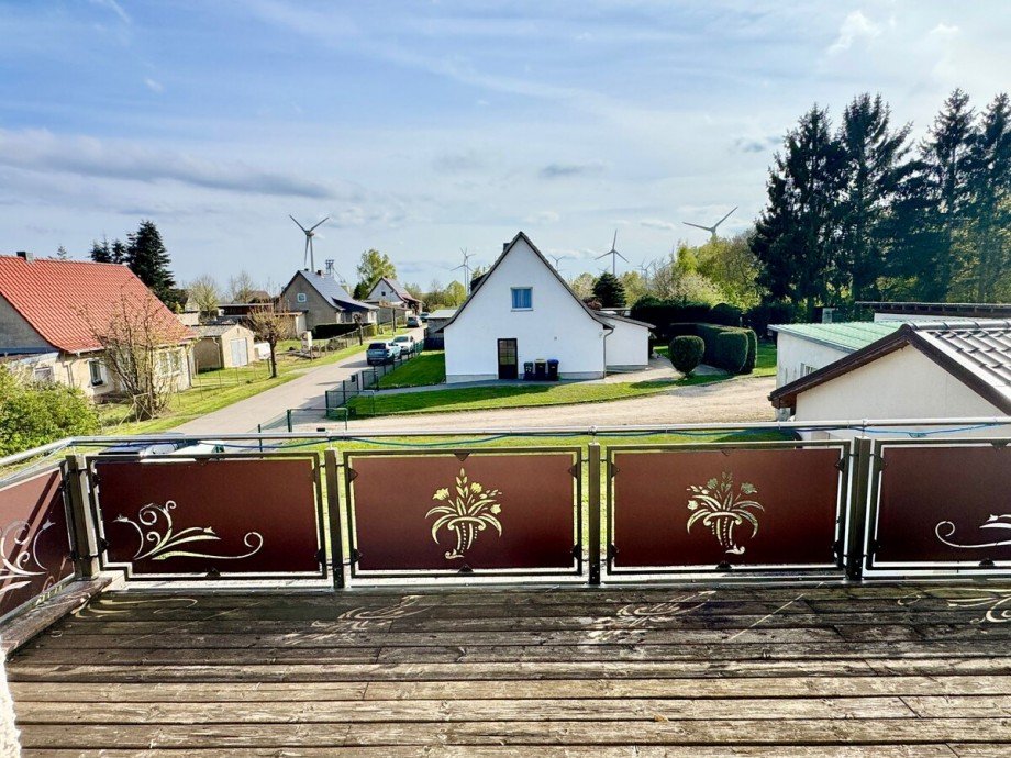 Blick von der Balkonterrasse Einfamilienhaus Werder OT Wodarg