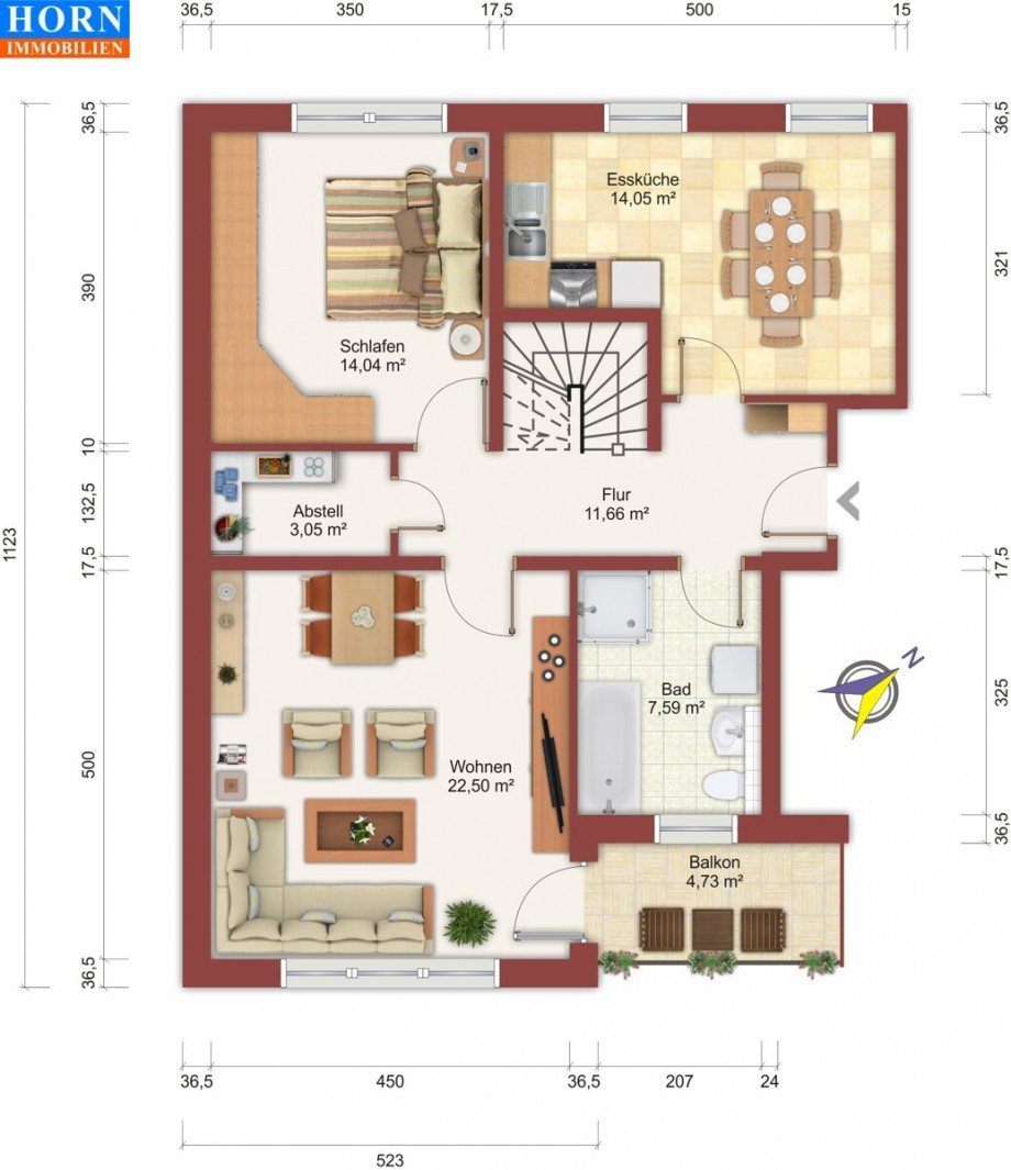 Erdgeschoss Maisonettewohnung Neubrandenburg