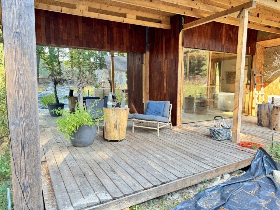 Terrasse Ferienhaus Ahlbeck / Gegensee