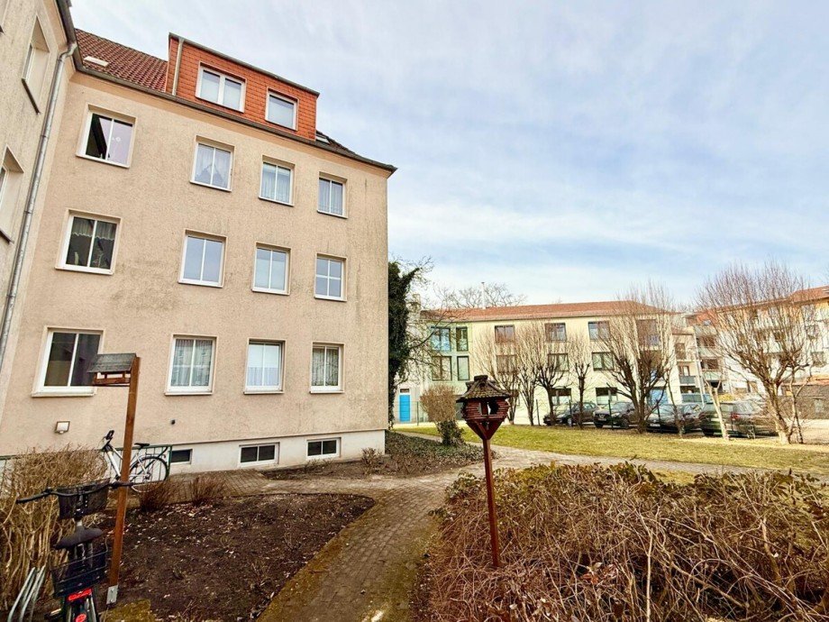 Ansicht Hof Etagenwohnung Neubrandenburg