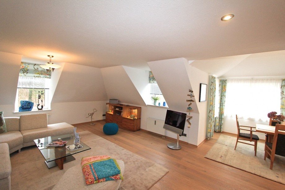 Wohnzimmer Maisonettewohnung Koserow
