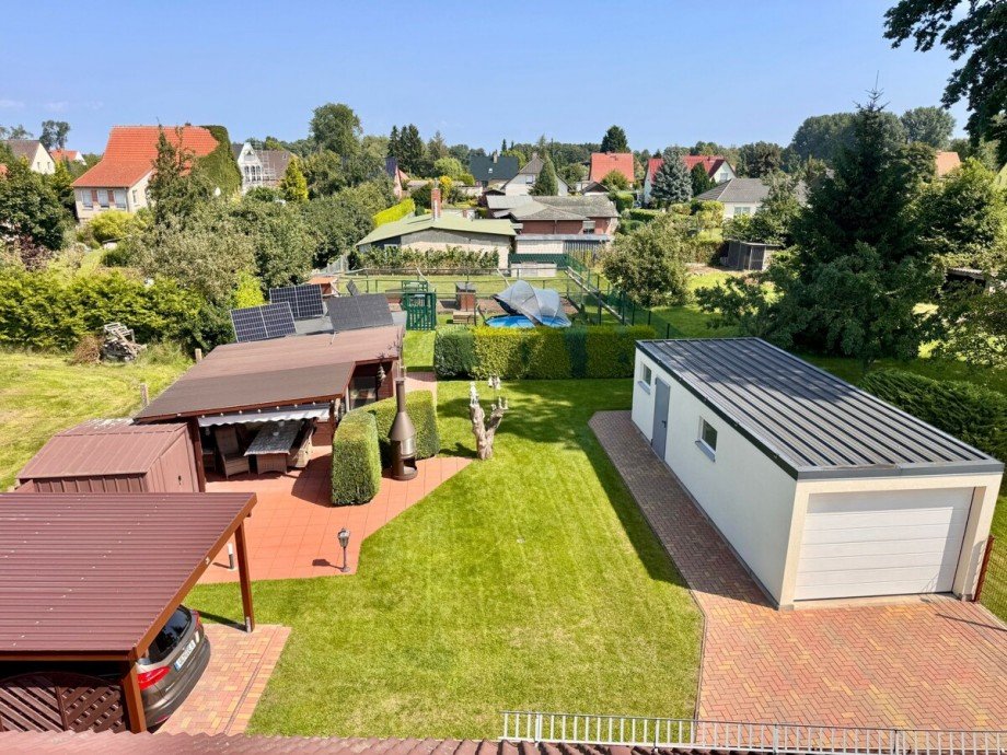 Blick auf�s Grundst�ck Einfamilienhaus Ueckerm�nde