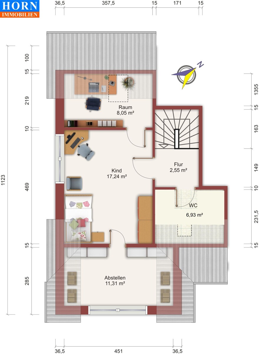 Dachgeschoss Maisonettewohnung Neubrandenburg