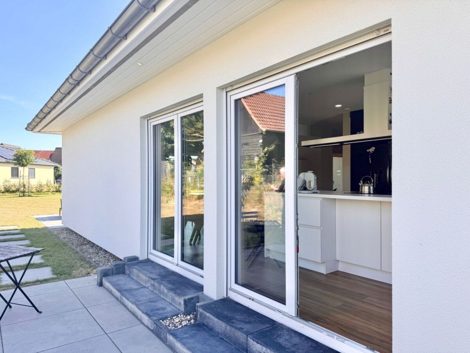 Detail Terrasse an der K�che Einfamilienhaus Sponholz