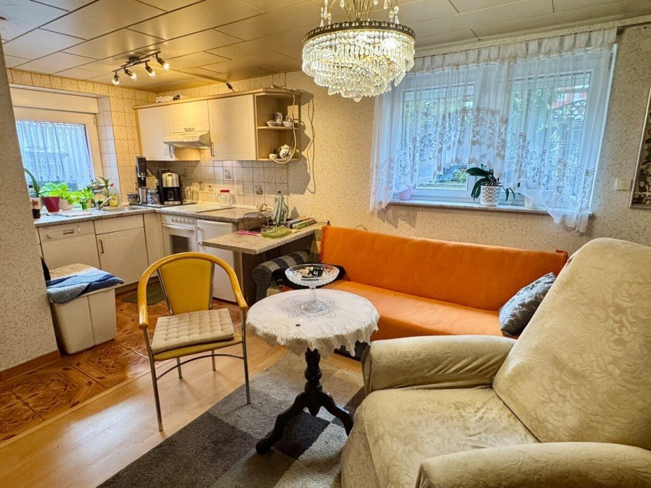 Wohnzimmer + K�che Einliegerwohnung Haus Neubrandenburg / S�dstadt
