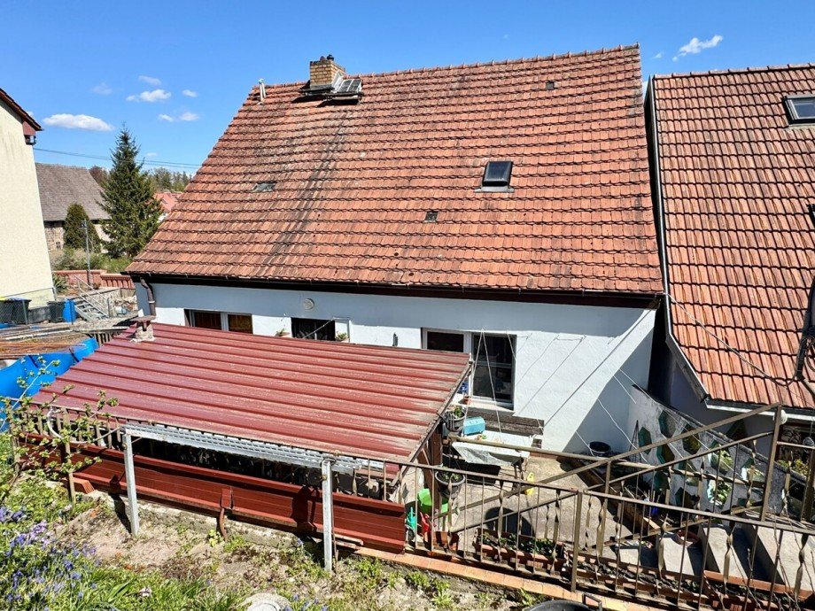 Hausansicht vom Grundst�ck Einfamilienhaus Burg Stargard