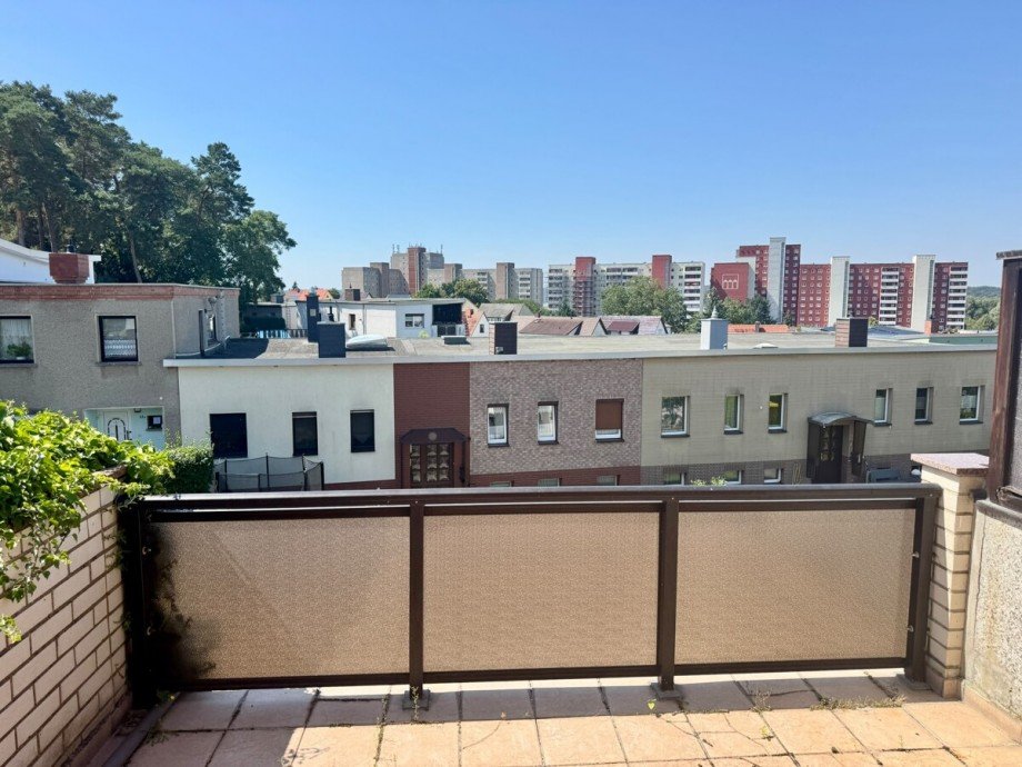 Blick von der Terrasse Zweifamilienhaus Neubrandenburg