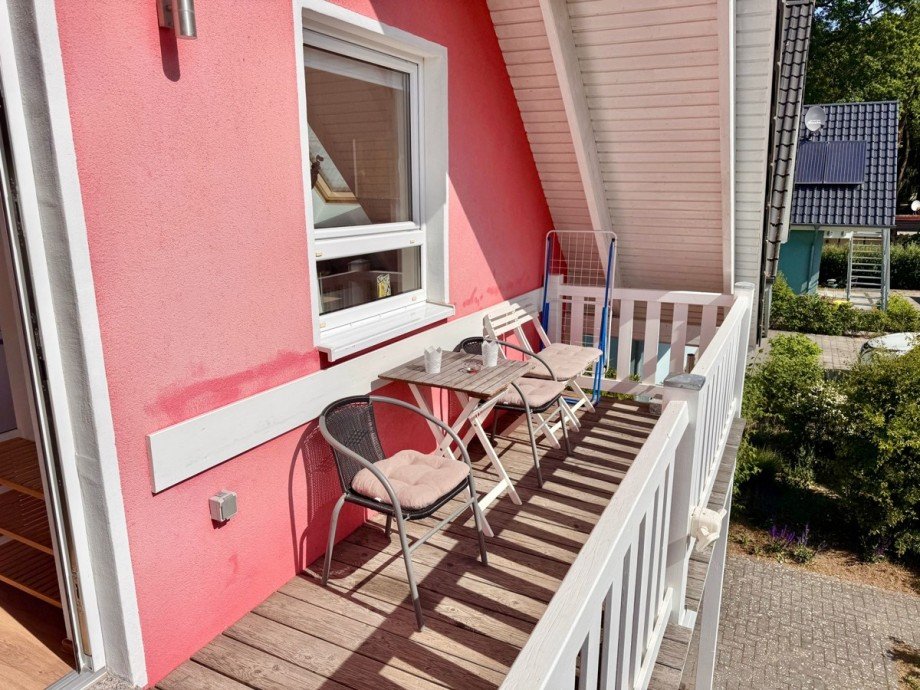 Balkon Dachgeschosswohnung Ferienhaus R�bel/M�ritz