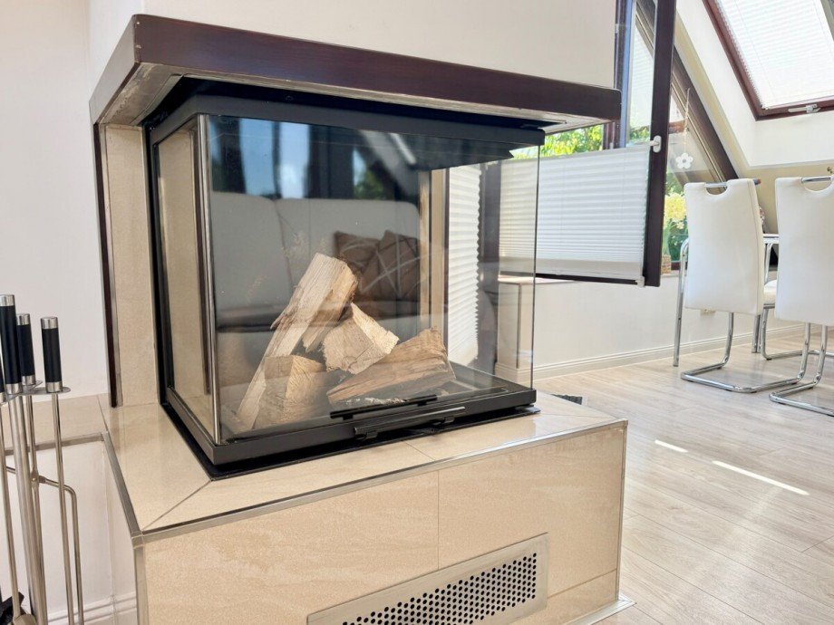Kamin im Wintergarten Einfamilienhaus Strasburg