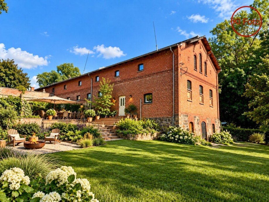 Terrasse KI Gestalltung Einfamilienhaus Breesen / Schwandt