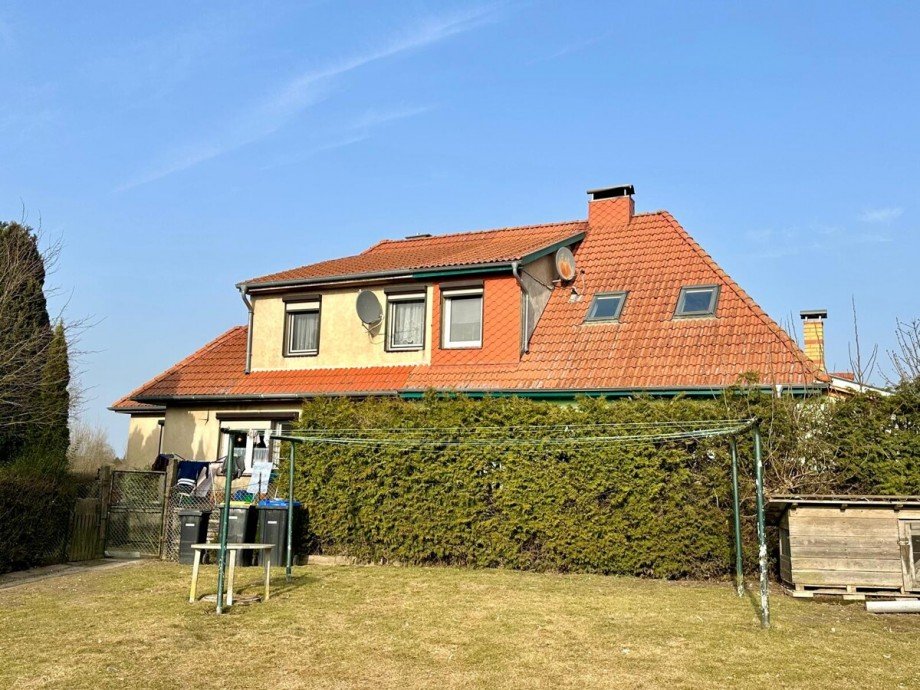 Hausansicht Hofseite Doppelhaush�lfte Burg Stargard