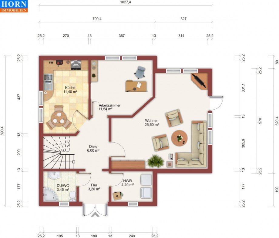 Grundriss Erdgeschoss Einfamilienhaus Gro� Teetzleben / Lebbin