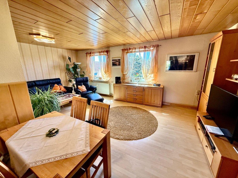 Wohnzimmer Dachgeschosswohnung Neubrandenburg