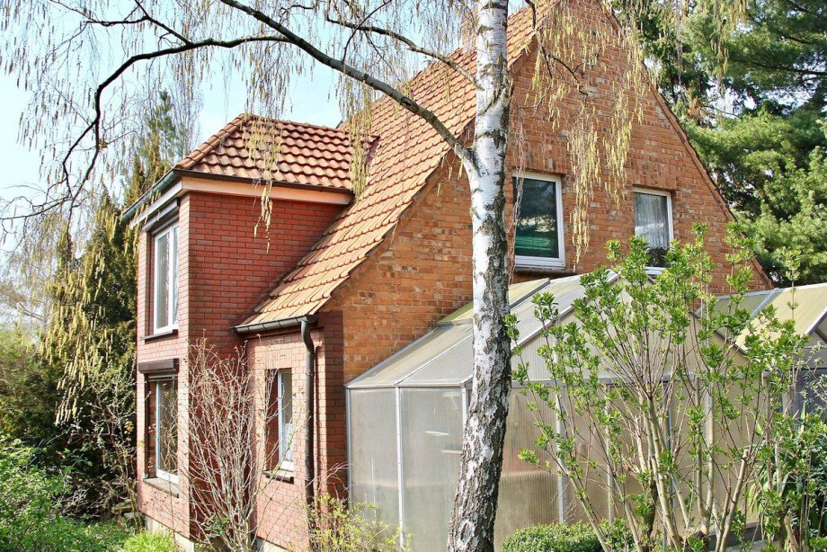 Hausansicht vom Garten Einfamilienhaus Neubrandenburg