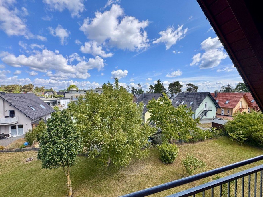 Blick vom Balkon Dachgeschoss Ferienhaus R�bel/M�ritz
