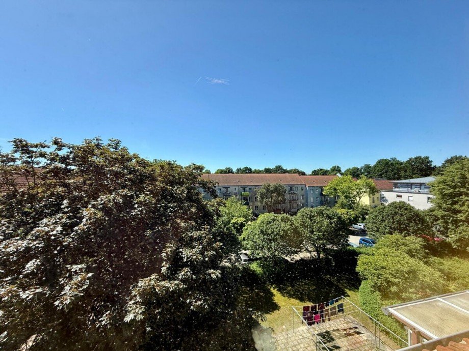 Ausblick Wohnzimmer Dachgeschosswohnung Neubrandenburg