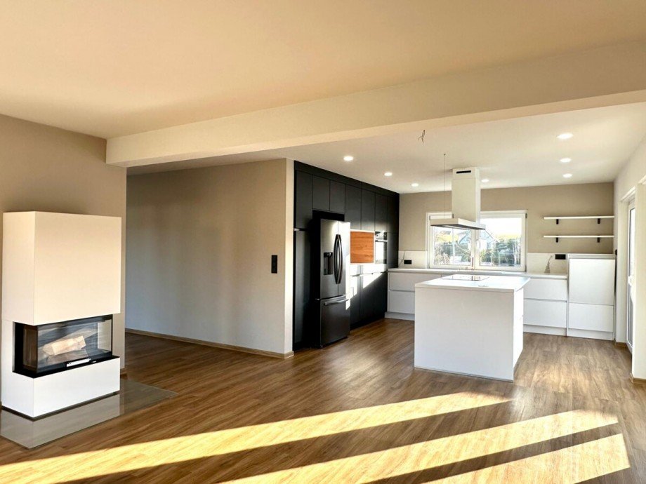 offen gestaltet Wohnzimmer zur K�che Einfamilienhaus Sponholz