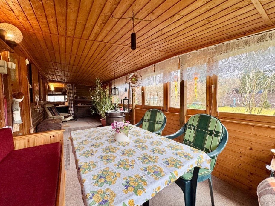 Veranda Ferienhaus Wokuhl-Dabelow / Carolinenhof