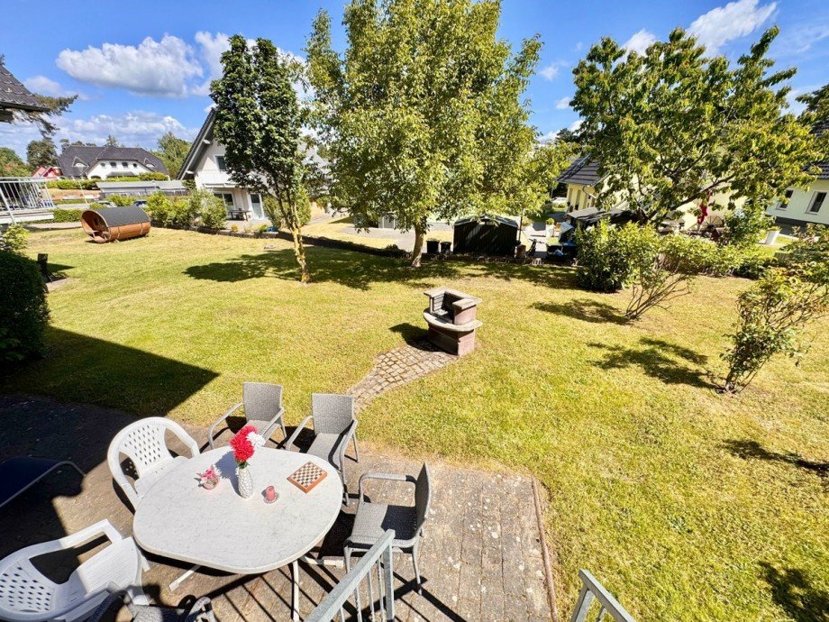 Terrasse Souterrain Ferienhaus R�bel/M�ritz