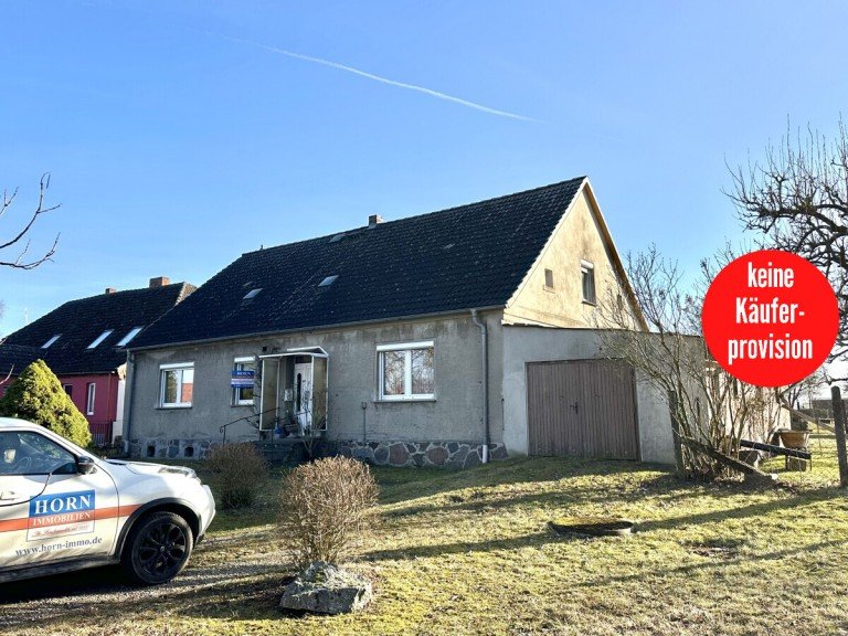 Hausansicht Uckerland Einfamilienhaus HORN IMMOBILIEN + freistehendes Einfamilienhaus mit Nebengeb�ude und sch�nem Grundst�ck, ruhige Lage