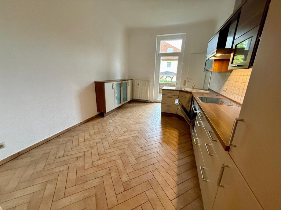 K�che mit Terrassenausgang Erdgeschosswohnung Neubrandenburg