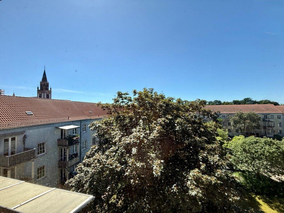 Ausblick Wohnzimmer Dachgeschosswohnung Neubrandenburg