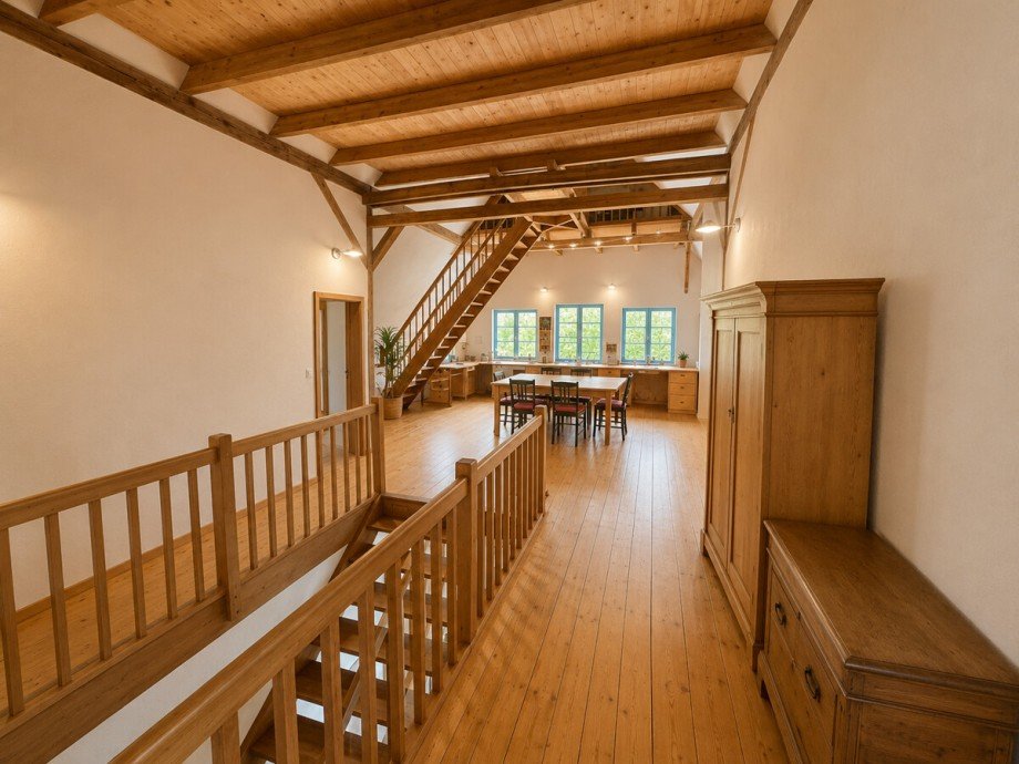 Wohndiele / Atelier Dachgeschoss Einfamilienhaus Ankershagen / Rumpshagen