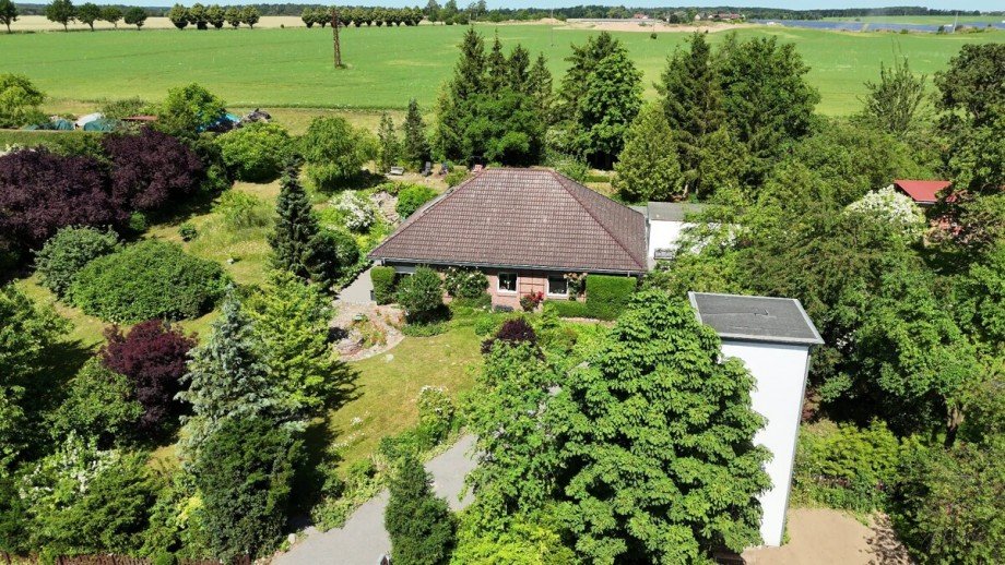 Luftbild Einfamilienhaus Burg Stargard
