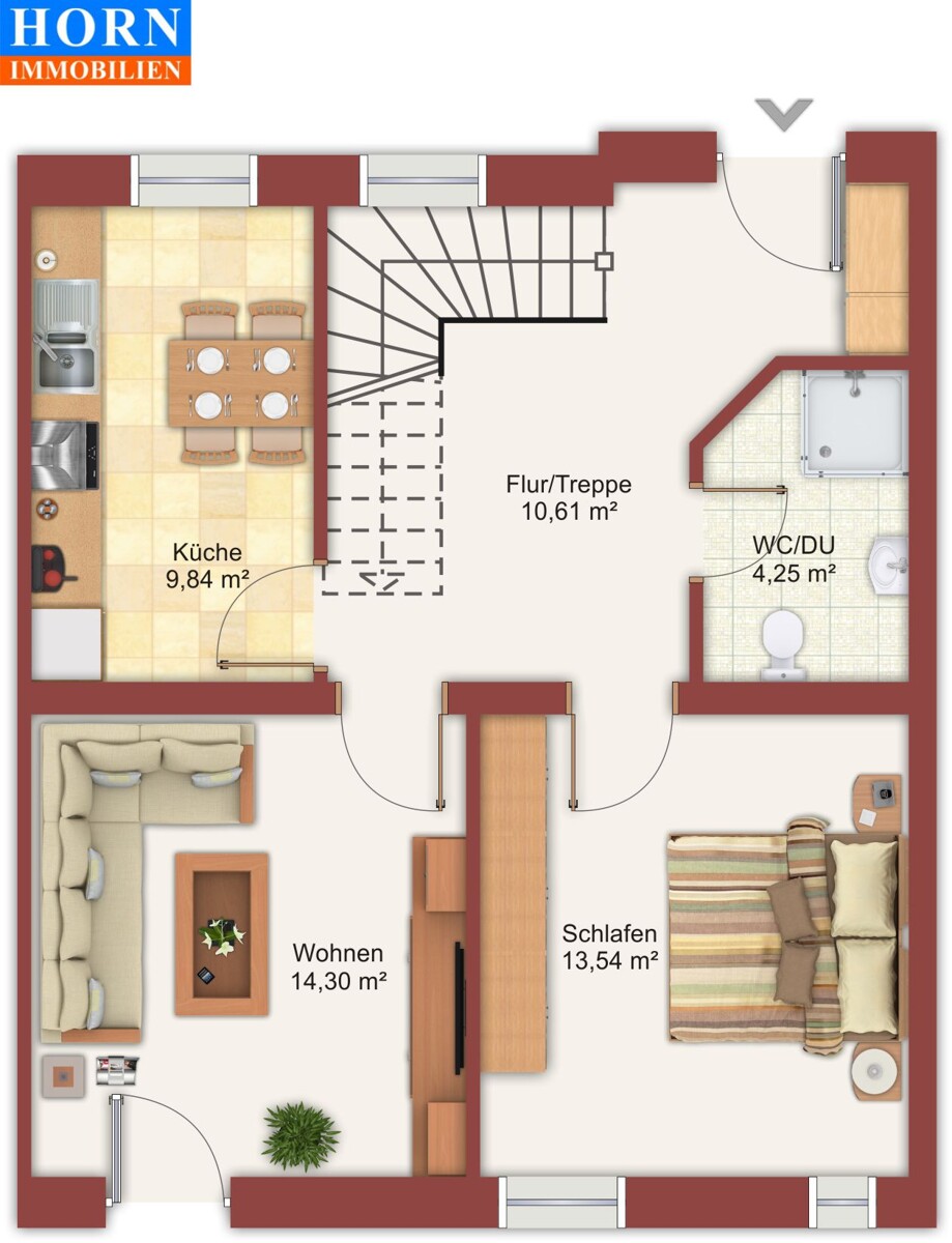 Grundriss Wohnung 2 7487EG_m Zweifamilienhaus Klein Helle