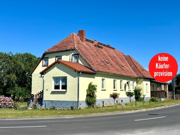 Hausansicht Sch�nhausen Einfamilienhaus HORN IMMOBILIEN + Einfamilienhaus mit Einliegerwohnung und gro�em Grundst�ck, Matzdorf bei Strasburg
