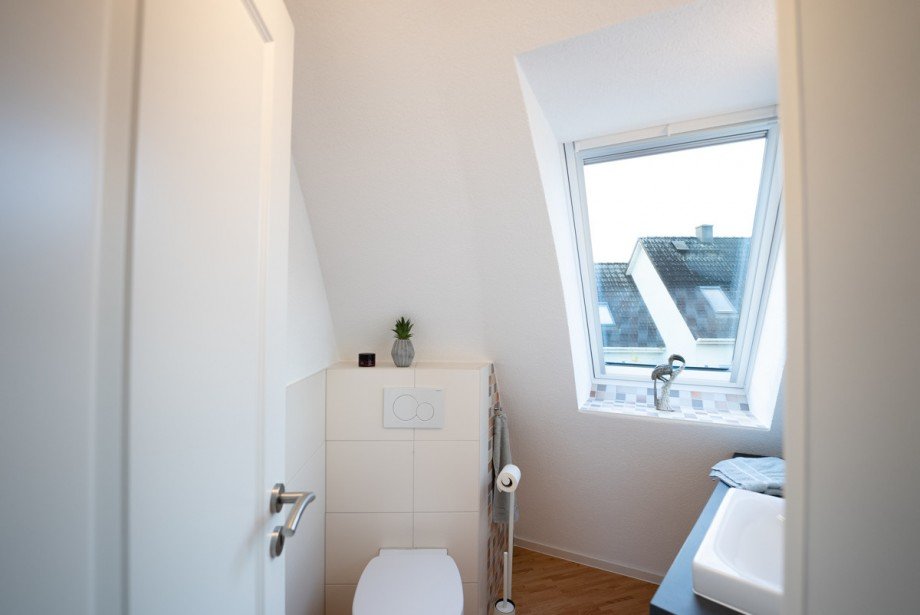 kleines Bad im Obergeschoss Ferienhaus Alt Rehse / Wustrow