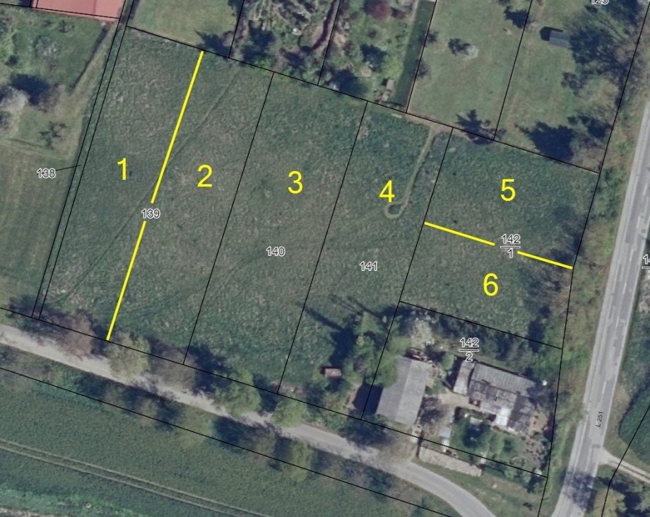 Sch�ferei Teilungsplan(1) Wohngrundst�ck Br�ssow