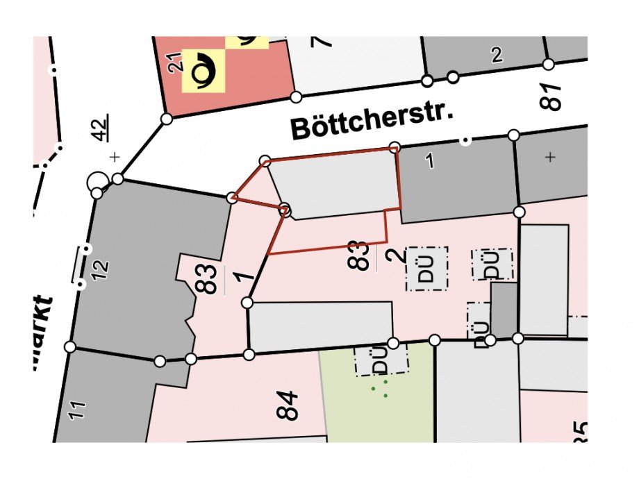Lageplan Gastronomie und Wohnung Penkun