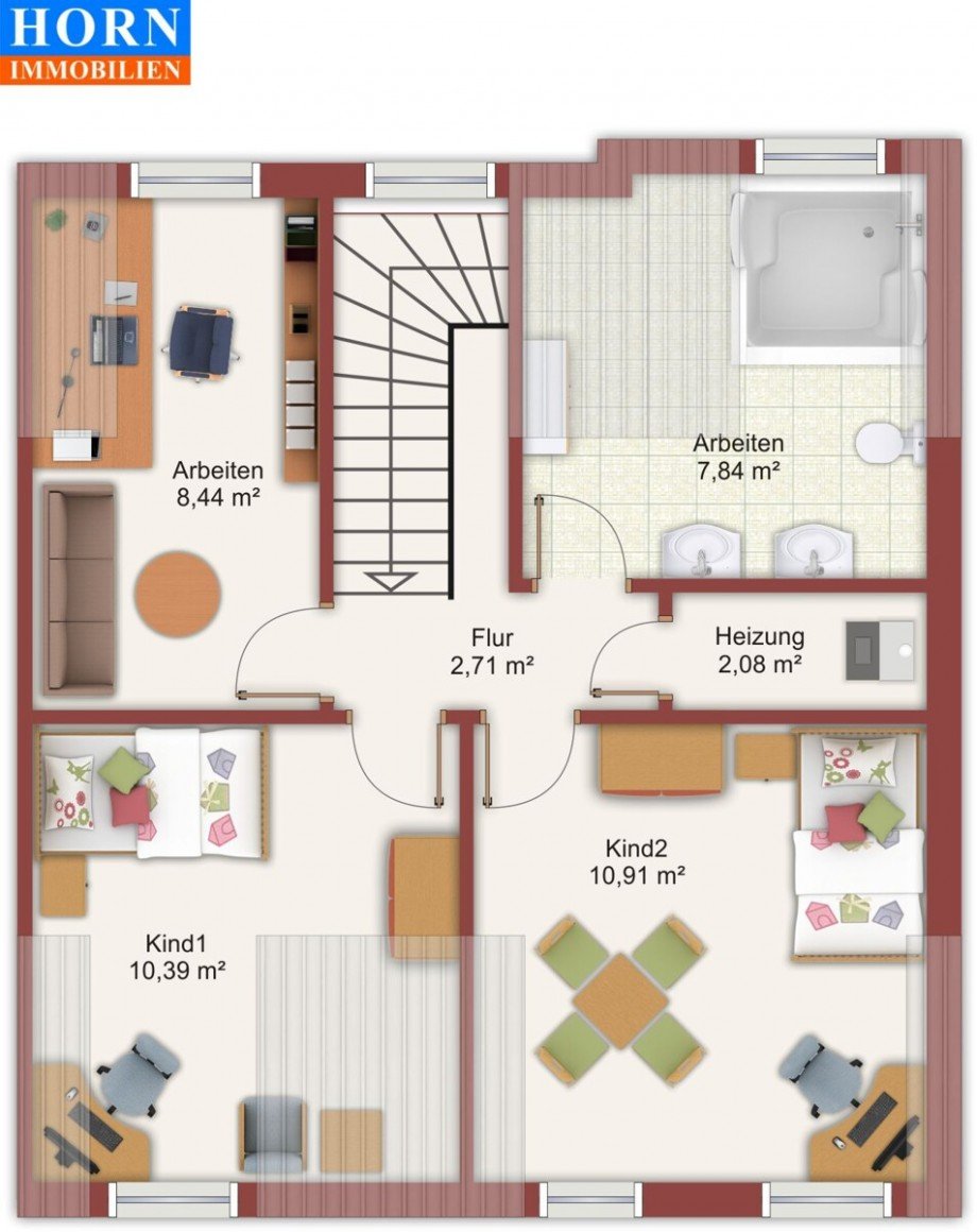 Grundriss Wohnung 2 7487DG_m Zweifamilienhaus Klein Helle