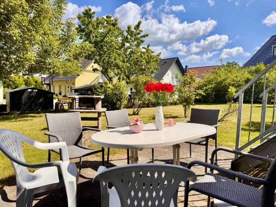 Terrasse Souterrein Ferienhaus R�bel/M�ritz