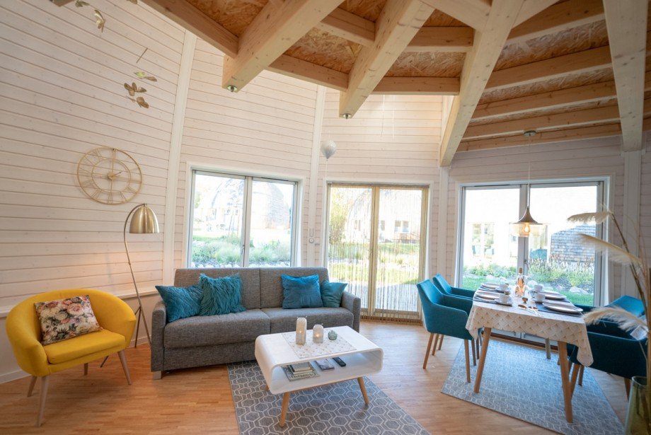 Wohnzimmer Ferienhaus Alt Rehse / Wustrow
